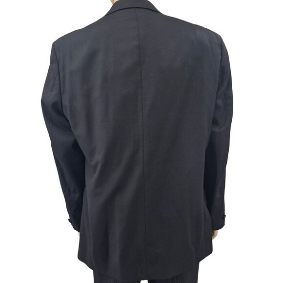 Lubiam Loro Piana Black Two Button Tuxedo Jacket, Men's 44L - Picture 3 of 12